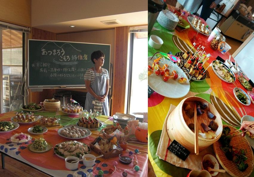 テーブルにたくさんの料理が並んだランチビュッフェの写真