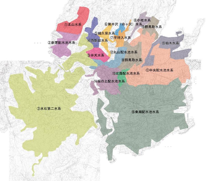 配水系統概要図の地図