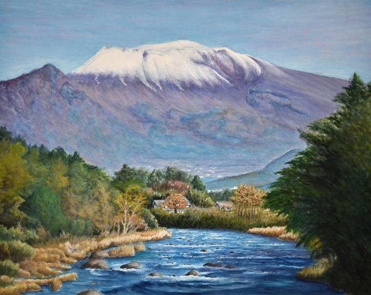 晩秋の山河