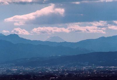 飯綱山公園からの富士山の写真