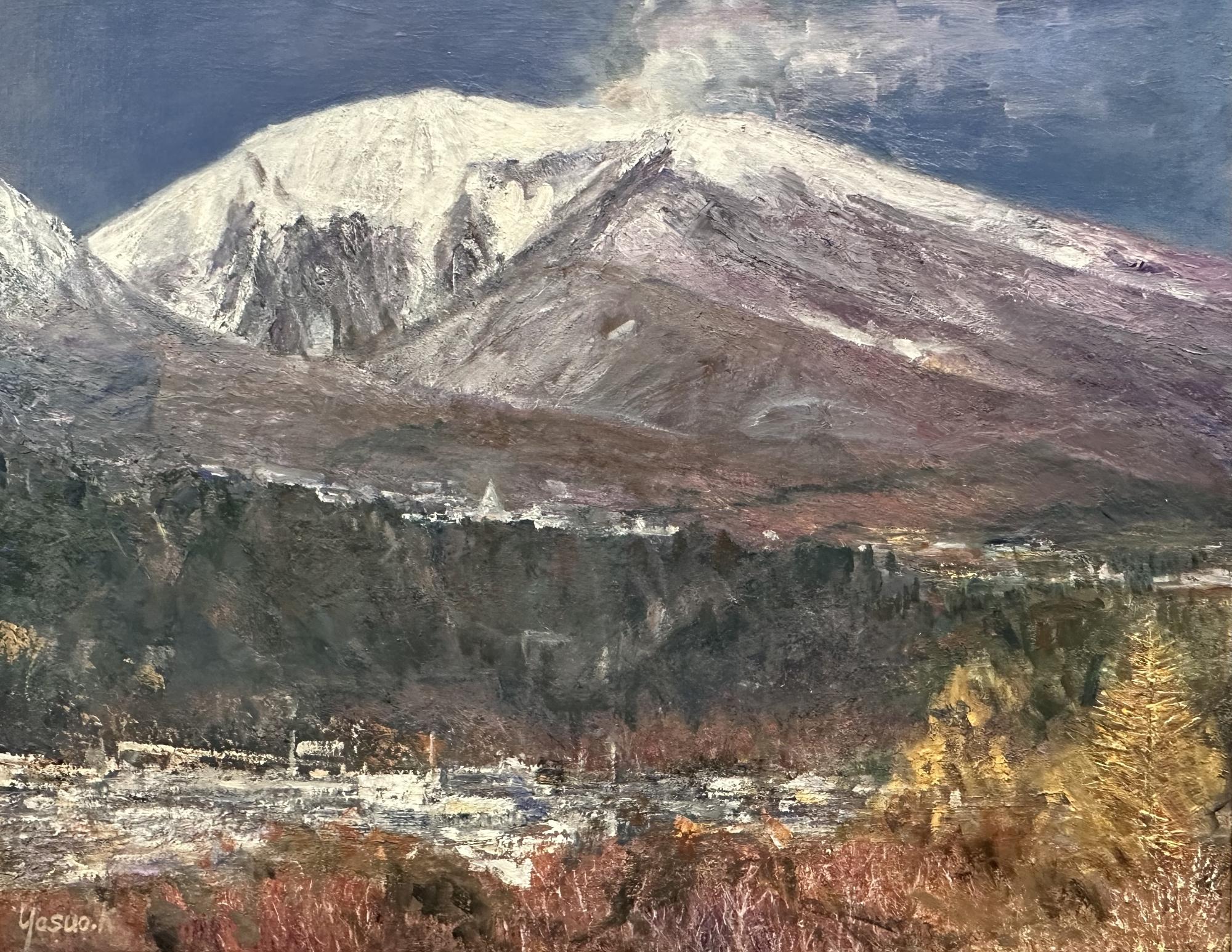 小山敬三、〈冬の浅間山〉、希少な豪華限定版・大判額装用画集より 小山敬三、〈冬の浅間山〉、希少な豪華限定版・大判額装用画集より