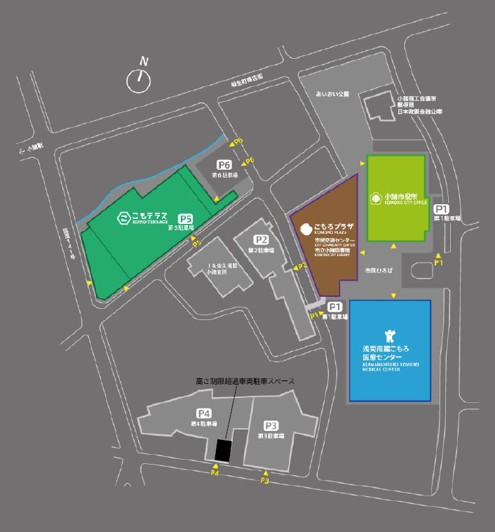 庁舎周辺駐車場